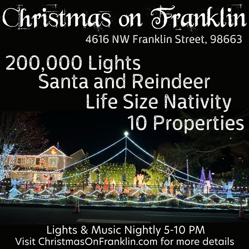 Christmas on Franklin - 200,000 lights/Santa and Reindeer/Life Size Nativity/10 Properties